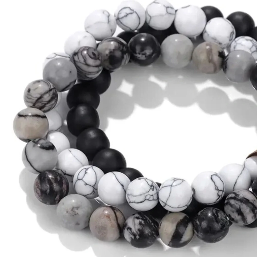 Set of three large gemstone bracelets - Picture 2 of 2